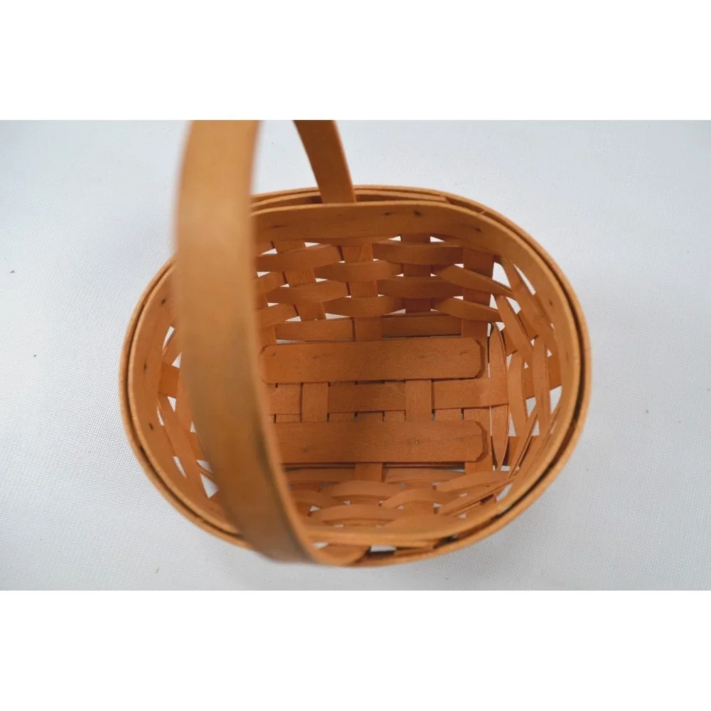 Longaberger 1999 Small Oval Basket‎ w/ Single Stationary Handle 6